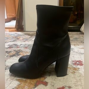 Target black leather booties
